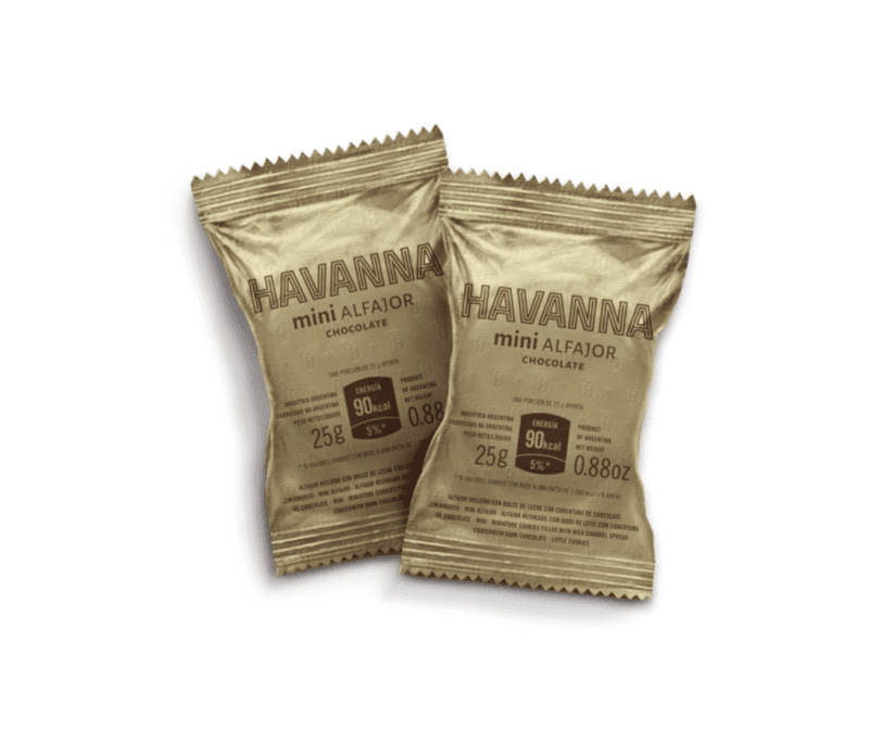 MINI ALFAJOR HAVANNA CHOCOLATE UNIDAD 25g