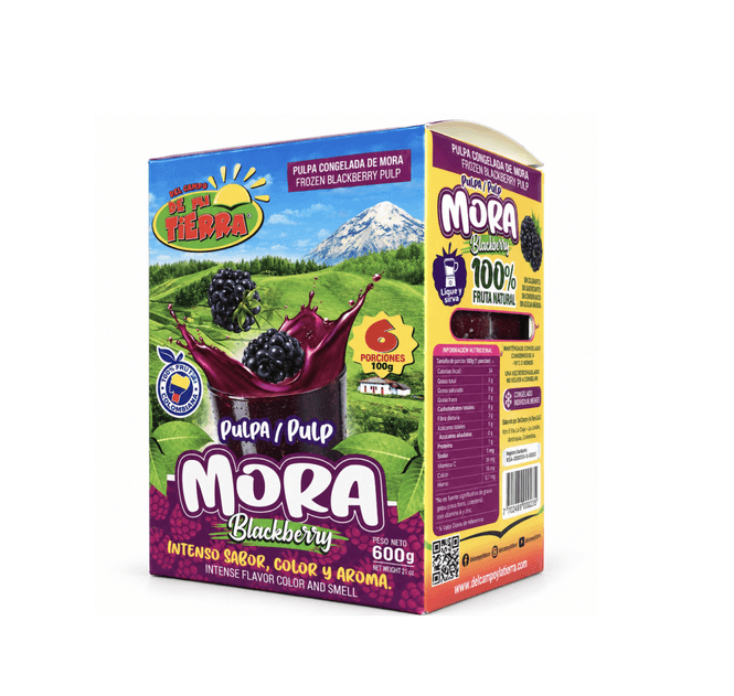 Hovedbilde DISPLAY PULPA DE MORA 6x100g  DE MI TIERRA