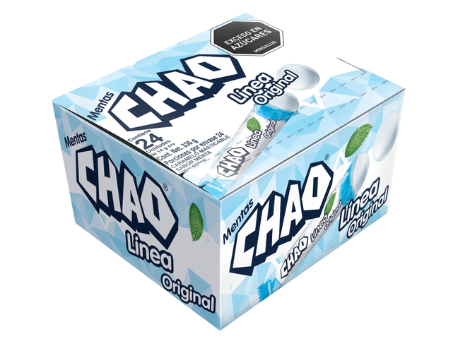 Hovedbilde  CARAMELO MENTA CHAO DISPLAY 350g 24stk