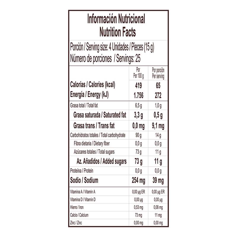 CARAMELO DURO COLOMBIANO 100stk, COFFE DELIGHT  380g 